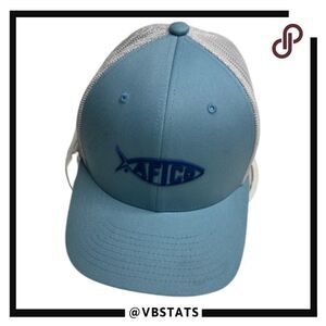AFTCO Blue and White Logo Design Ball Cap One Size